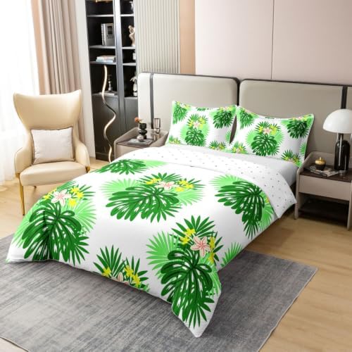 Erosebridal Green Botanical 100% Cotton Queen Comforter Cover Nature