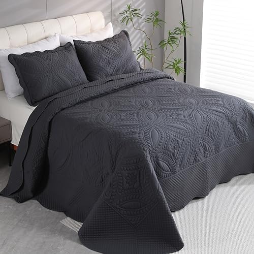Cmfshape Oversize King Bedspread 120"x120",3 Piece California King