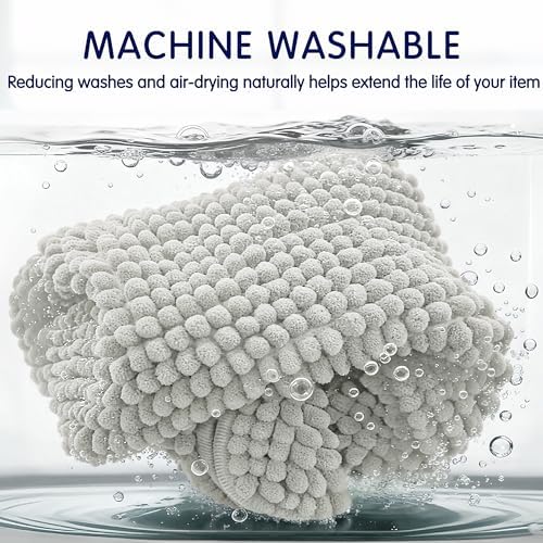 SUBRTEX Bathroom Rugs Chenille Bath Rug Soft Short Plush Bath Mat Soft