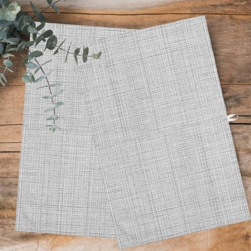 Grey Rustic Kitchen Towels Set of 4, Absorbent Microfiber Soft Dish