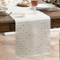 Artoid Mode Burlap Brown Boho Table Runner for Farmhouse Rustic