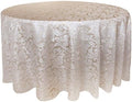 Tektrum Heavy Duty 90 inch Round Damask Jacquard Tablecloth Table