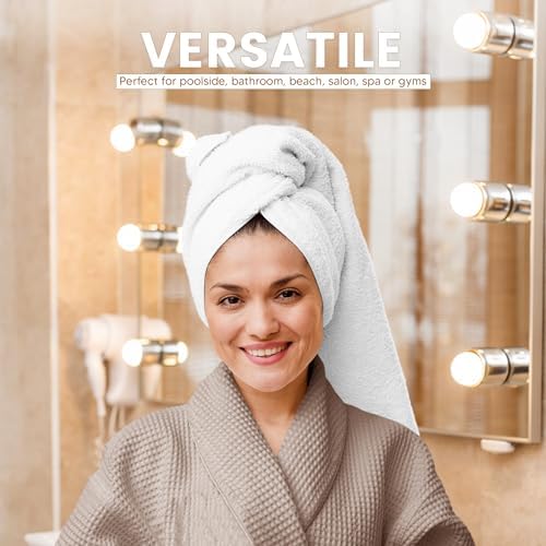 Towel and Linen Mart 100% Cotton 12 Pack Bath Towel Set, Quick Dry