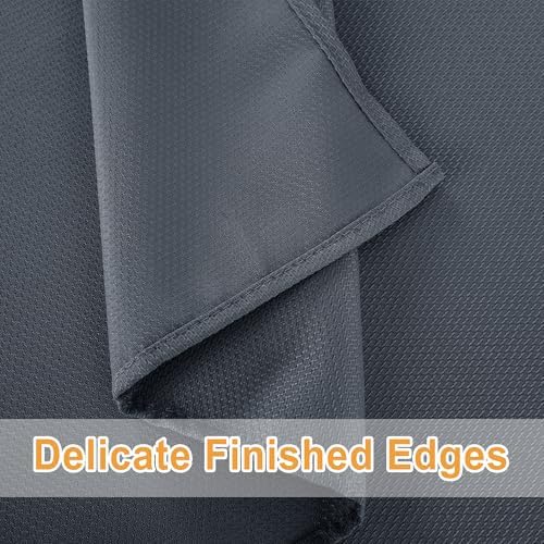 DWCN Square Textured Tablecloth, 70 x 70 Inch, Dark Grey