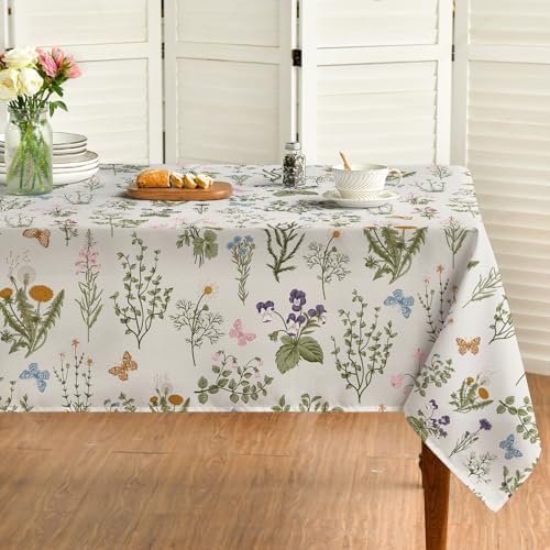 Horaldaily Spring Tablecloth 60 x 60 Inch Square Watercolor