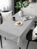 Light Gray Linen Texture Rectangle Tablecloth 60 x 120 Inches Rustic