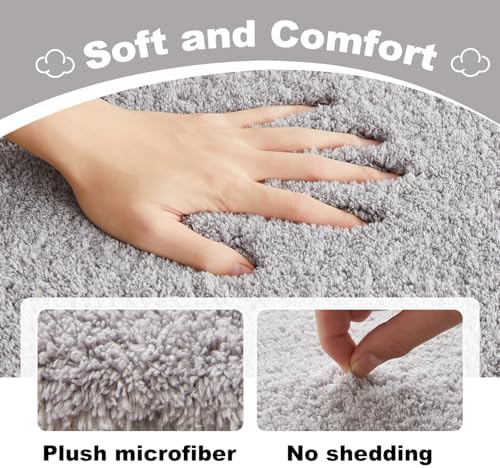 TYUU Bathroom Runner Rug, Ultra Soft Long Bath Mat Machine Washable