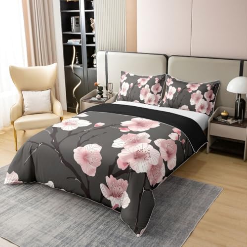 Erosebridal Flowers Leaves 100% Cotton Comforter Cover Queen Boho