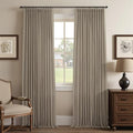 Dark Taupe Curtains 96 Inch Long for Living Room Dining 2 Panel Back