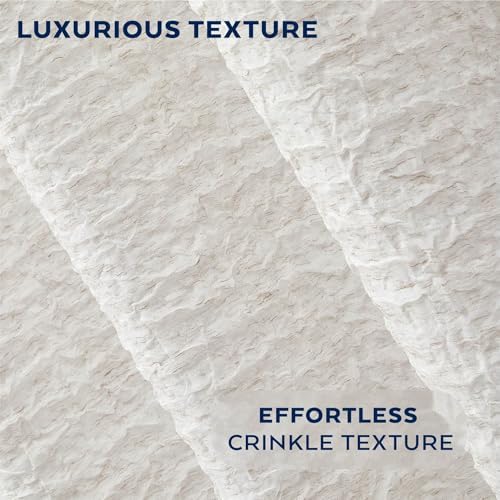Thomasville Ava Crinkle Textured Window Curtain Panel Set 2 Panels