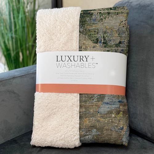 Addison Rugs ASB555 Taupe 50" x 70" Oversized Sherpa Throw Blanket