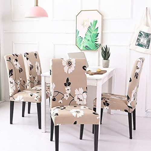 Modern Elegant Polyester and Spandex Stretch Washable Removable Dining