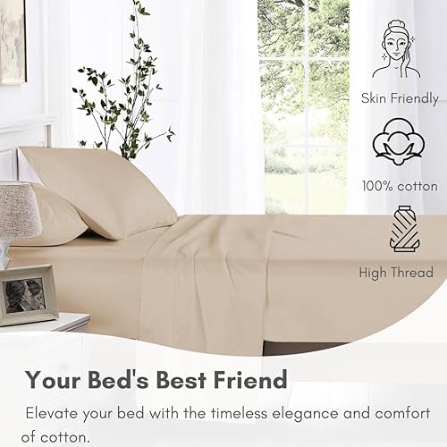 1000 Thread Count Egyptian Cotton Sheets Full XL Size 4 Piece Long