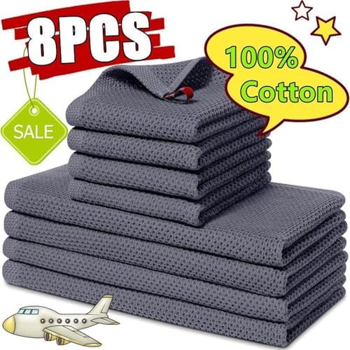 Shower Towels 1-8PCS 100% Cotton Towel Soft Absorbent Dishcloth