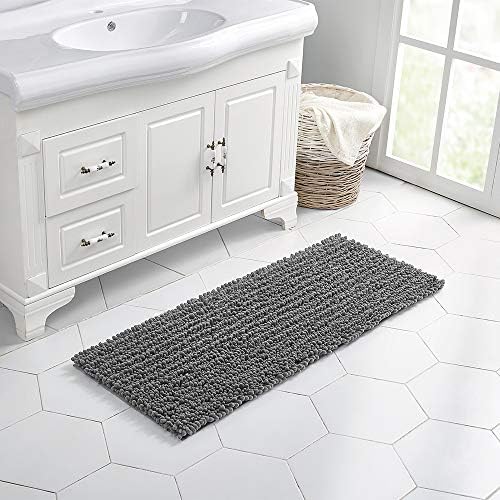 Walensee Large Bathroom Rug Non Slip Bath Mat (24x60 Inch Gery) Water