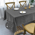 Waterproof Linen Tablecloths Rectangle Table Cloth(54"x120") Gray