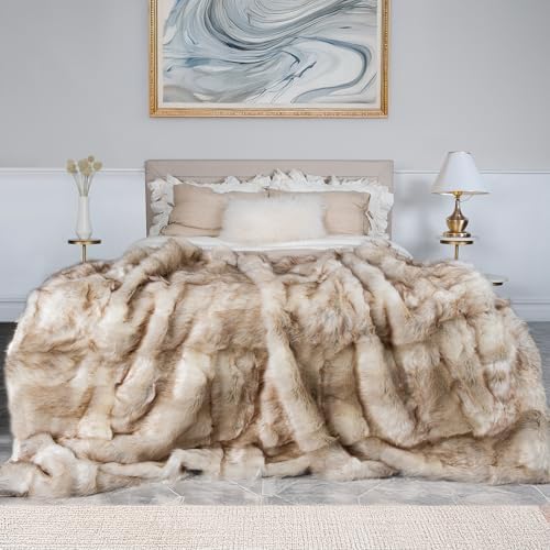 Home Fashion Heavyweight Super Soft Luxury Faux Fur Oversized Throw