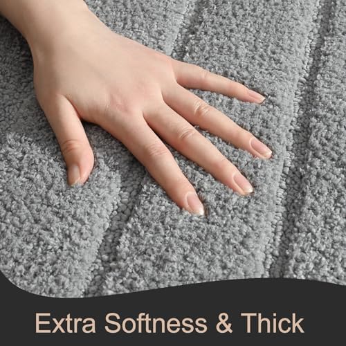 AROGAN Luxury Long Bathroom Runner Rugs 24x60 Inch Bath Rug Non Slip