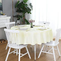 FOLINS&HOME Cream 70 Inch Round Tablecloth, Waterproof Table Cloth