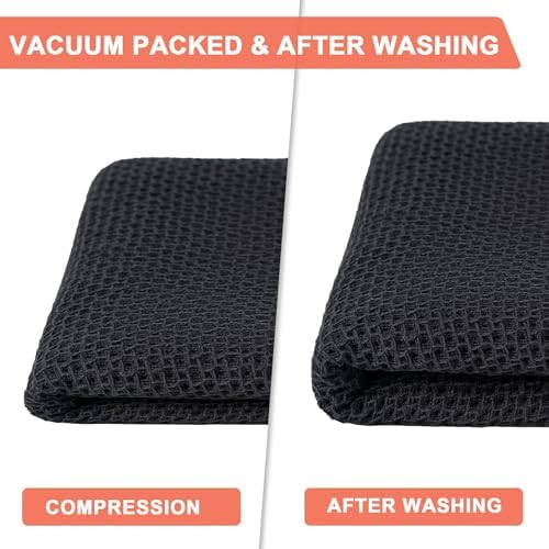 BOOMIBOO 4-Pack Dish Towels,100% Cotton Waffle Weave,13x28 in,Light