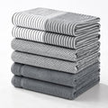 6 Pack Terry Kitchen Towels, 18 X 28 in Grey