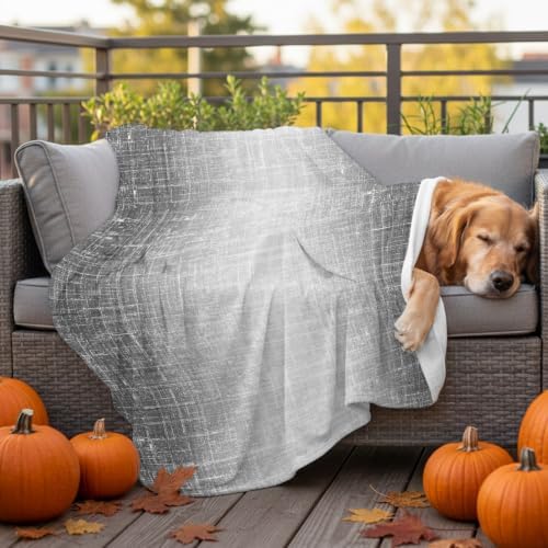 Slate Gray Flannel Fleece Throw Blanket, Vintage Ombre Solid Color