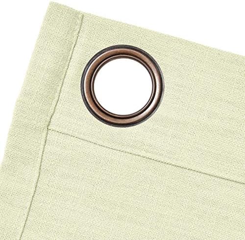 Drapifytex Extra Long Grommet Drapery Faux Linen Loft Curtain, Bedroom