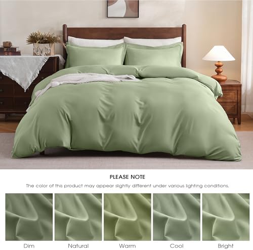 FreshCulture California King Duvet Cover - 3 Pieces Microfiber Duvet