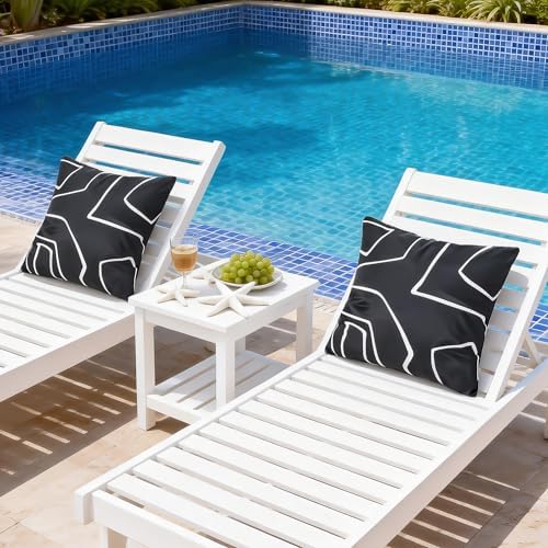 Outdoor Waterproof Throw Pillow Covers 18x18 Inch Set of 2