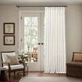 Ivory Cream Extra Wide Pinch Pleated Linen Curtains 96 Inches Long