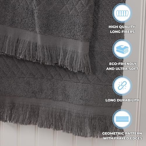 SUPERIOR Cotton 9 Piece Towel Set, Quick Dry, Bathroom Essentials