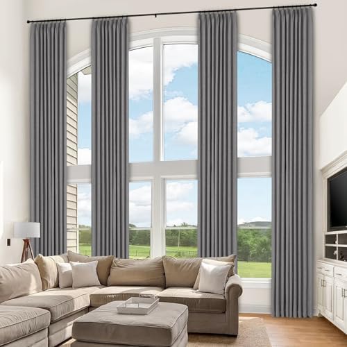Frelement Linen Textured Room Darkening Curtains, 1 Panel 100%