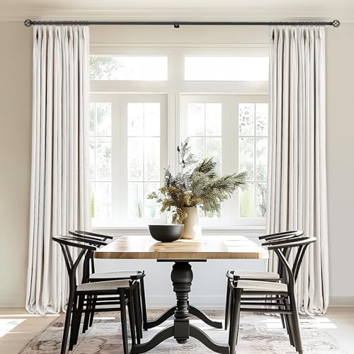 100% Blackout Shield Pinch Pleated Curtains 84 Inch Length 2 Panels
