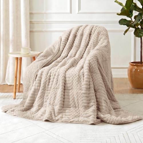 Wemore Sherpa Fleece Weighted Blanket for Adults, 48" x 72" 15 lbs