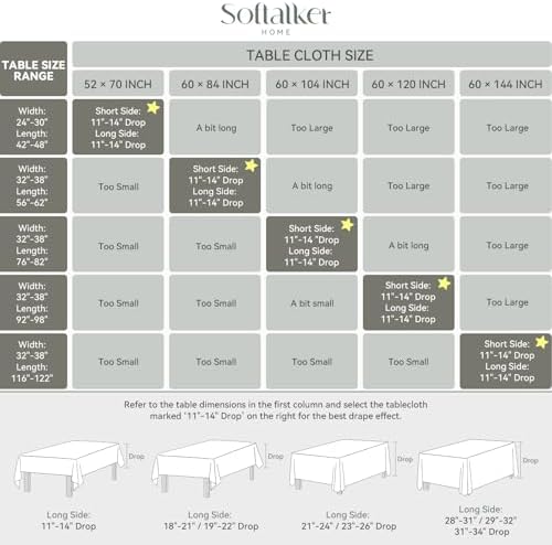 Softalker Jacquard Rectangle Tablecloth - Geometric Line Damask Table