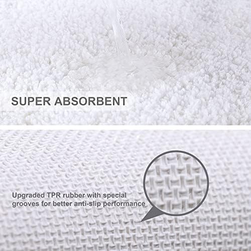VANZAVANZU Bathroom Rug Set - 2 Piece Non-Slip Extra Soft Absorbent
