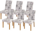 FORCHEER Chair Covers for Dining Chairs Set of 6,Beige Stretch Dining