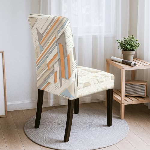 Geometric Chair Covers for Dining Chairs, Modern Contemporary Lines
