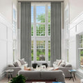 Fcosie 120 Inch Tall Soft Chenille 100% Black Out Curtains / 10, 12