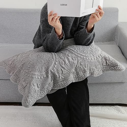 BOSOWOS Pillow Shams Queen Size Set of 2, Ultra Soft Breathable