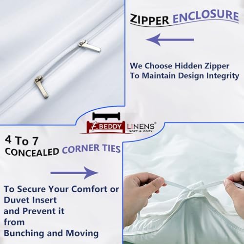 eBeddy Linens Luxury Duvet Cover Twin/Twin XL Size 68x90 Inch 100%