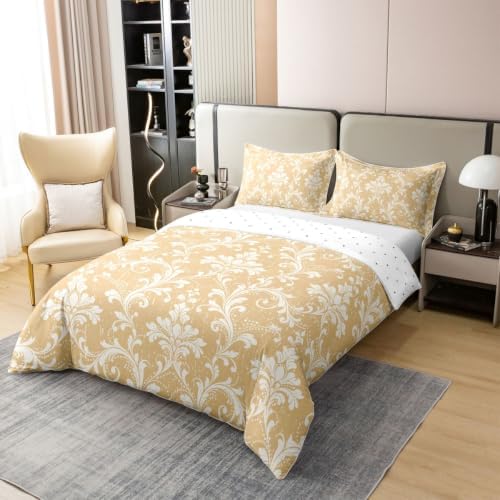 Erosebridal Bohemia 100% Cotton Duvet Cover Queen Beige Yellow