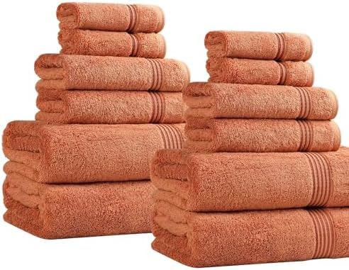 BLUENILEMILLS Egyptian Cotton Plush Towels, Towel Set for Bathroom