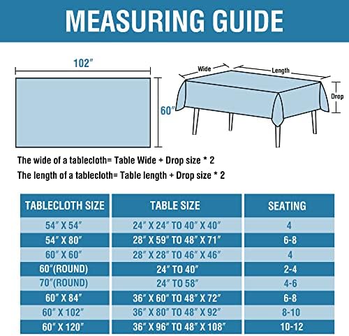 H.VERSAILTEX Linen Textured Tablecloth 60 x 102 Waterproof Decorative
