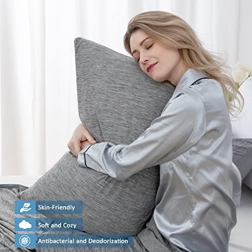 CHOSHOME 1 Pack Grey Cooling Blanket 90" X 90" and 2 Pack Cooling
