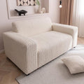 Full Coverage Loveseat Couch Cover for Sofa, Beige, 2 Seater