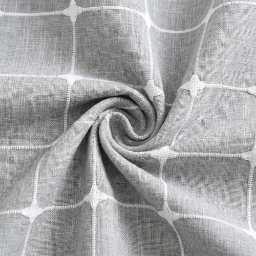 Horaldaily Rustic Plaid Table Cloth, Gray, 60×120 Inch Rectangular