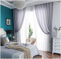 Sheer Window Curtains 63 inch Long 2 Panels, Solid Color Grommet Top