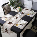 Country Star Table Runner and Placemats Set of 4 Farmhouse Barn Rustic