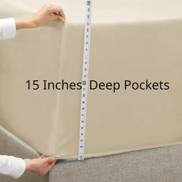 SlumberWell Split King Bed Sheets 100% Cotton Sheet Set, 5 Pieces